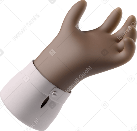 3D Dare la mano di pelle nera PNG, SVG