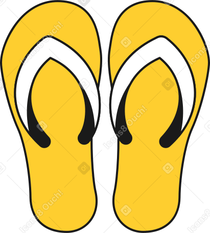 beach slippers Illustration in PNG, SVG