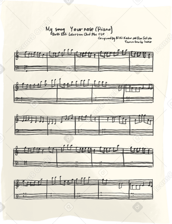 sheet music notes PNG, SVG