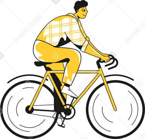 Велосипедист в PNG, SVG