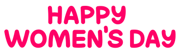 lettering happy women's day PNG, SVG