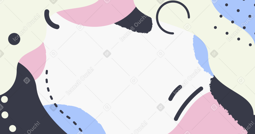 Abstract pastel collage with dashes and dots Illustration in PNG, SVG