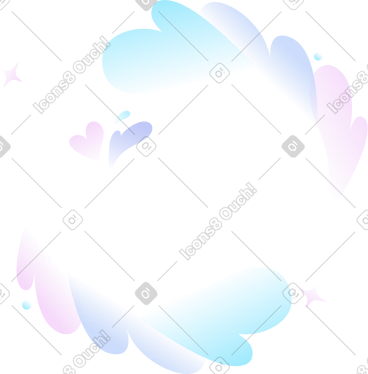 Decorative composition with splashes in pastel colors PNG, SVG