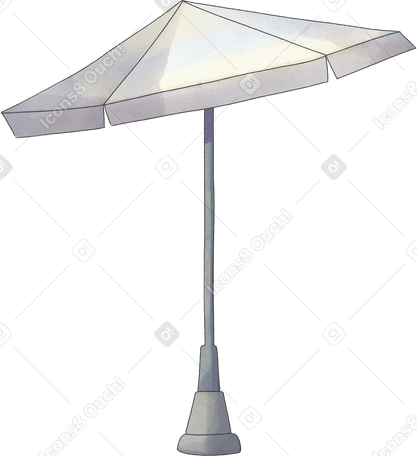 white umbrella with leg Illustration in PNG, SVG