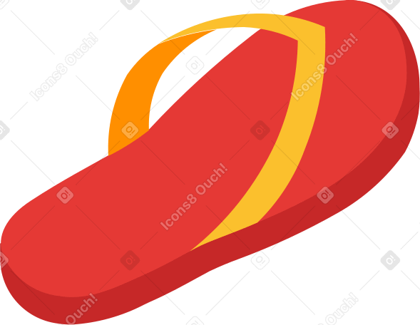 right flip-flop Illustration in PNG, SVG