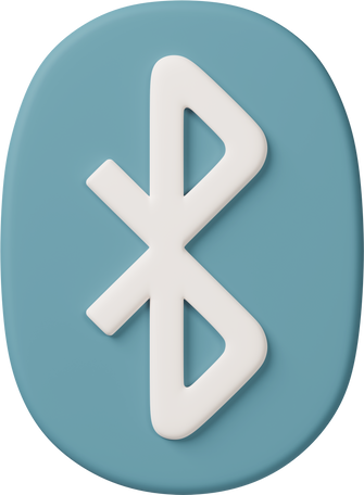 3D bluetooth front view Illustration in PNG, SVG