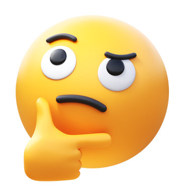 thinking face emoji PNG, SVG