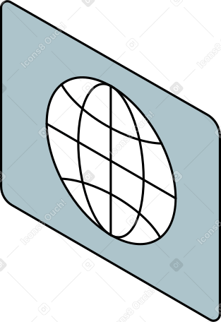 地球儀付きフレーム PNG、SVG