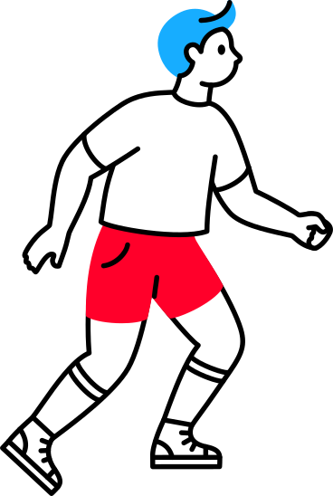 man pushing off with his right foot PNG, SVG