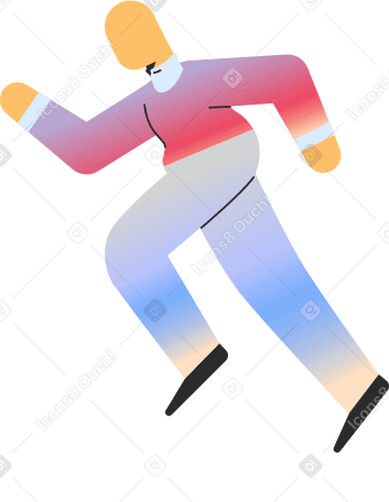 adult running Illustration in PNG, SVG