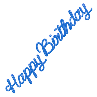 3차원, 생일 축하합니다, 파랑 PNG, SVG