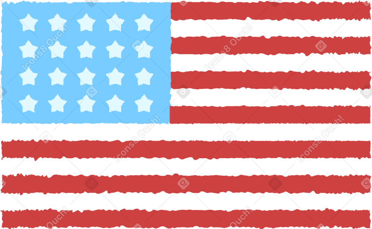 american flag Illustration in PNG, SVG