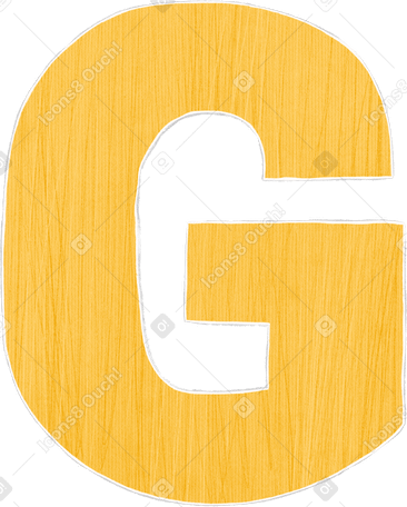 large yellow letter g PNG、SVG