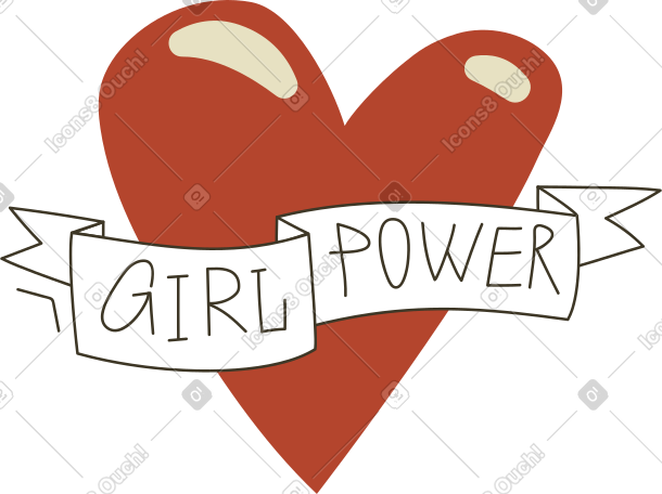 lettering girl power PNG, SVG