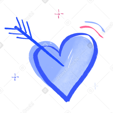 Arrow that pierces the heart Illustration in PNG, SVG