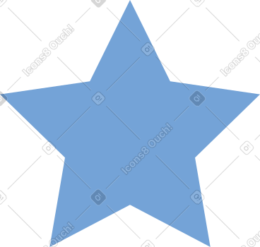 Blue star PNG, SVG