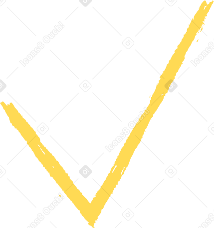 yellow checkmark Illustration in PNG, SVG