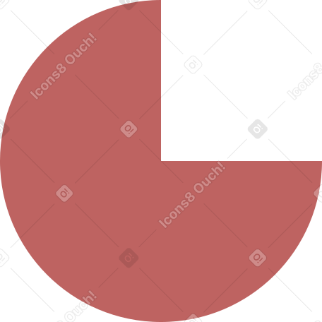 burgundy pie chart PNG, SVG