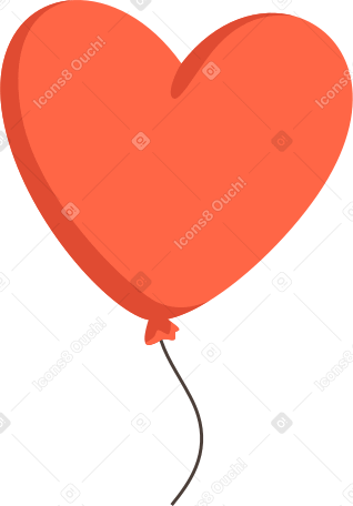 coeur ballon PNG, SVG