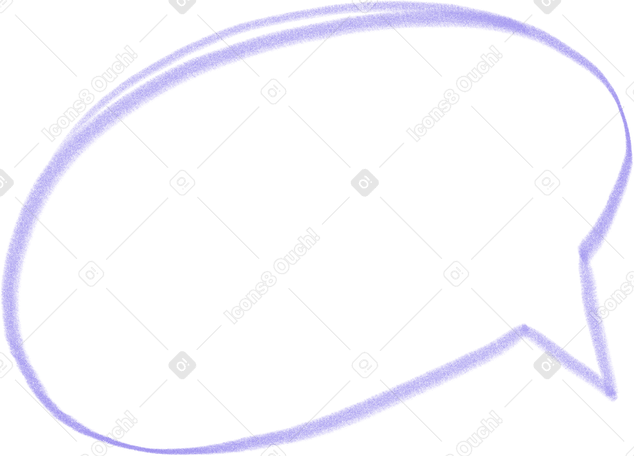 Bolha de diálogo lilás PNG, SVG