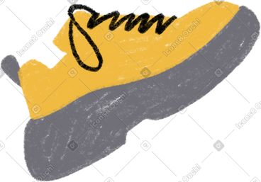 Yellow sneaker PNG, SVG