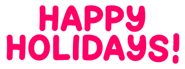 lettering happy holidays! PNG, SVG