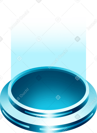 circular isometric platform with backlighting PNG, SVG