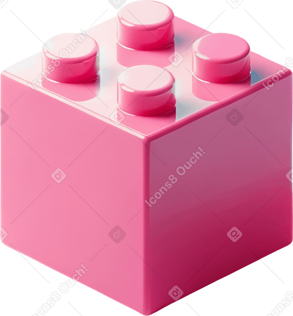3D lego cube PNG, SVG