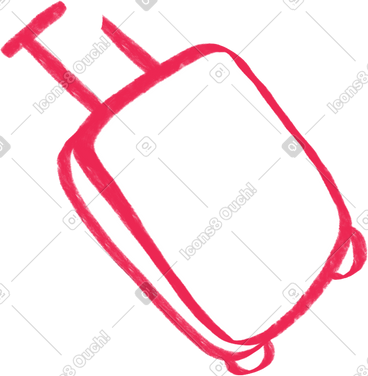 Red suitcase PNG, SVG