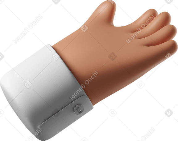 3D Tanned skin hand reaching out PNG, SVG