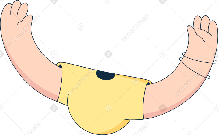 corps en t-shirt jaune PNG, SVG