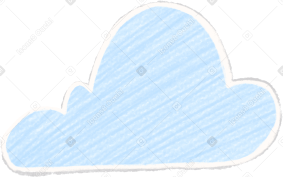 blue cloud rounded Illustration in PNG, SVG