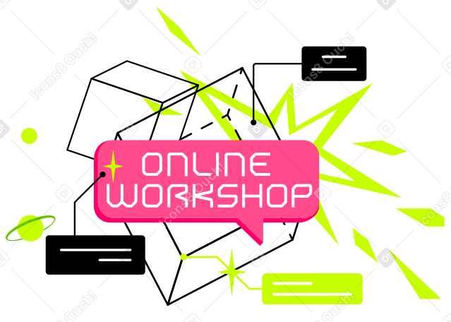 Online workshop PNG, SVG