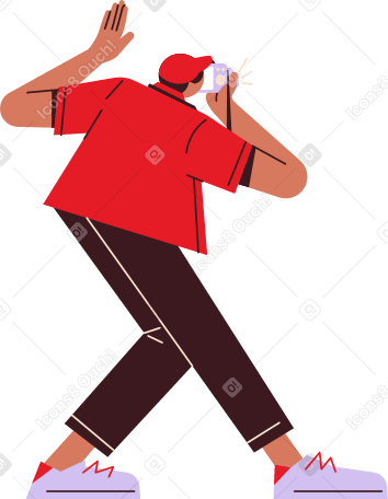 man with a camera in his hands PNG, SVG