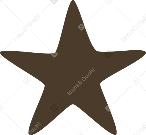 brown star shape Illustration in PNG, SVG