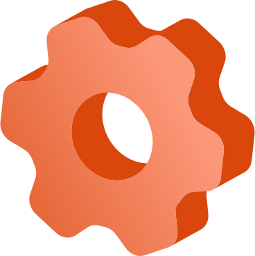 small gear in 3d volume PNG, SVG