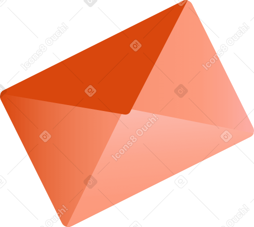 Lettera postale arancione PNG, SVG