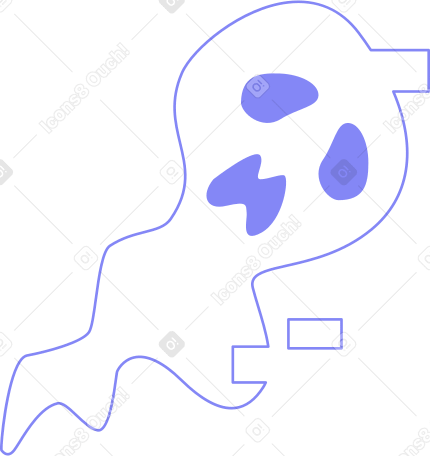 white ghost with glitch PNG, SVG