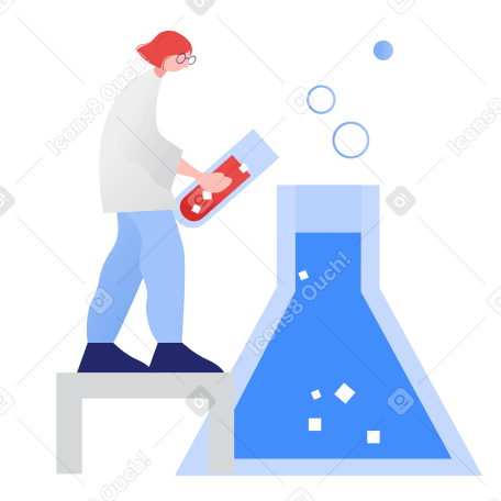 Experiment Illustration in PNG, SVG
