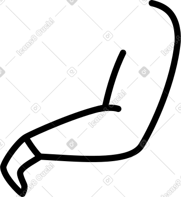 Bent arm PNG, SVG