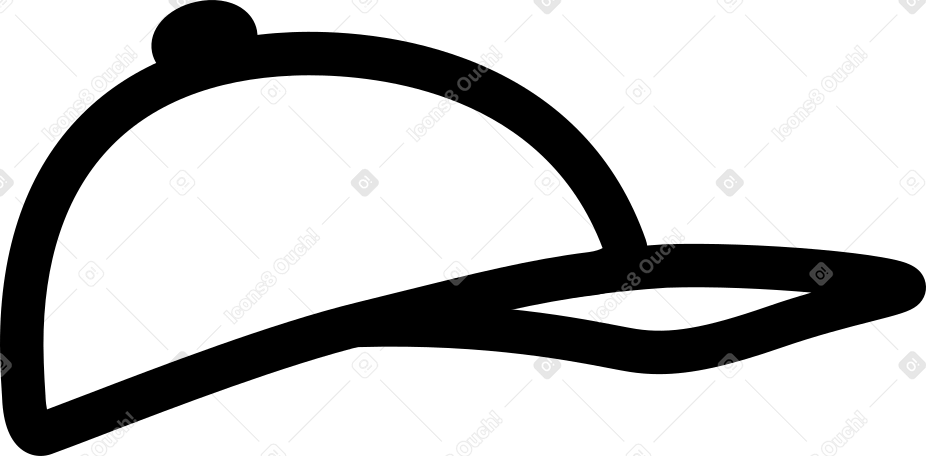 white baseball cap Illustration in PNG, SVG
