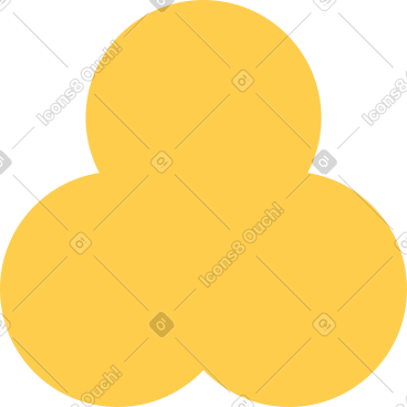 Yellow trefoil PNG, SVG