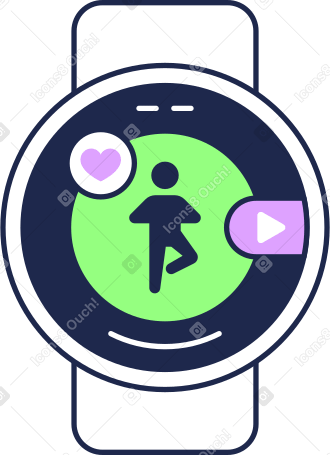 fitness watch PNG, SVG