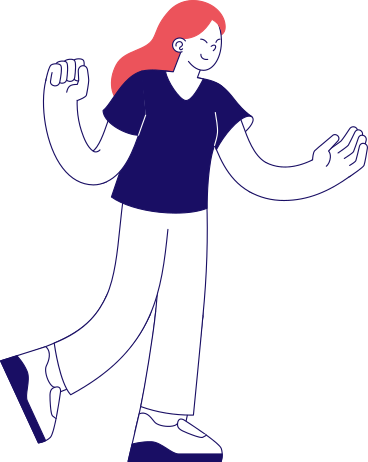 smiling woman with raised hands PNG, SVG