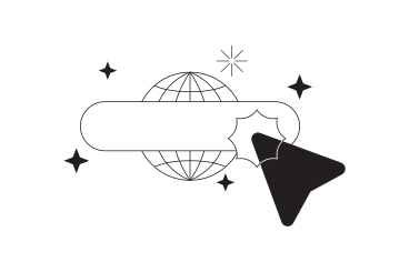 Globe icon behind search bar with arrow PNG, SVG