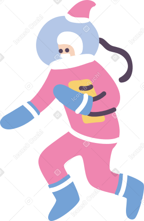 astronaut santa Illustration in PNG, SVG