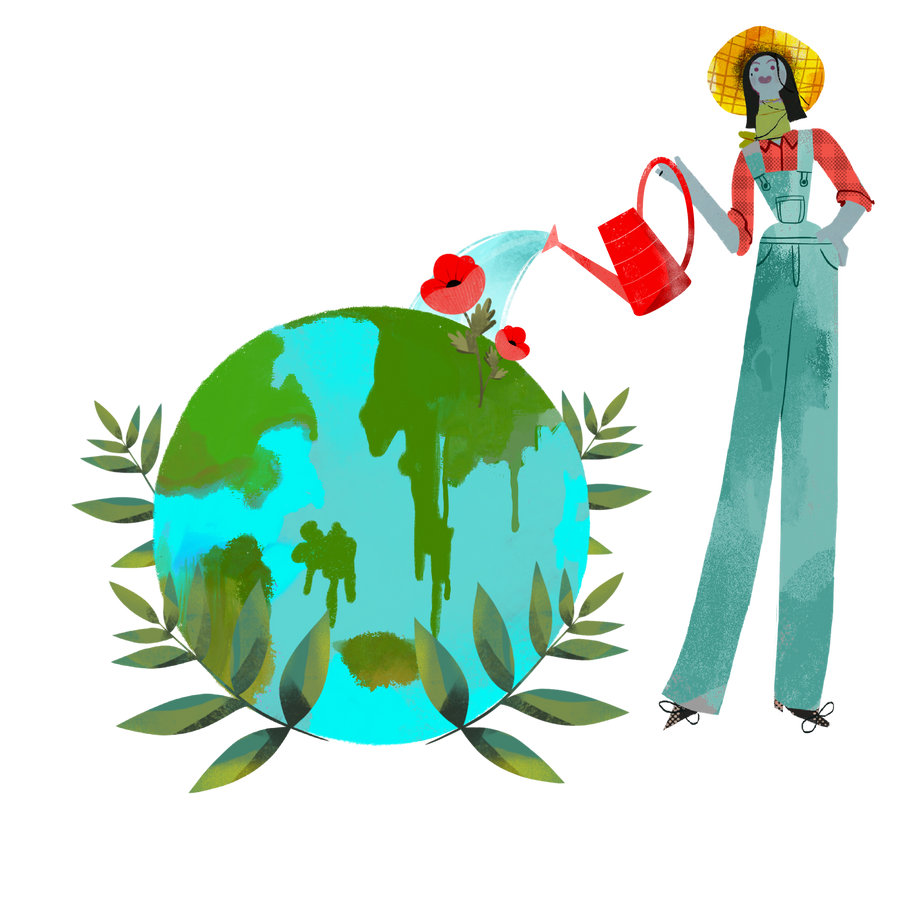 Planet care Illustration in PNG, SVG