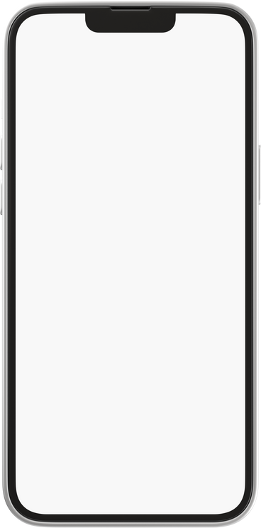 front view of white phone screen PNG, SVG