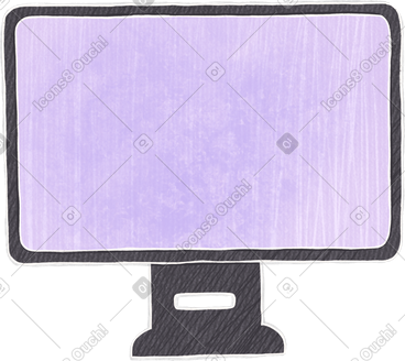 Black computer screen PNG, SVG