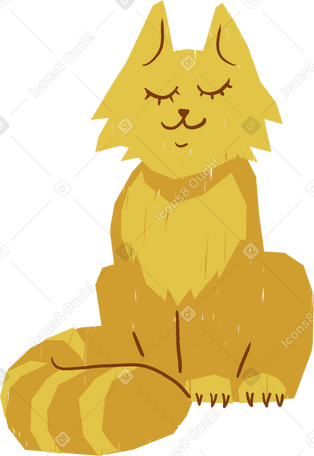 yellow cat PNG、SVG